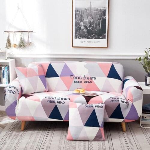 50 Geometric Elastic Sofa Cover for Living Room Modern Sectional Corner Sofa Slipcover Couch Cover Chair Protector