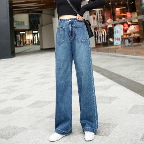 Mom Boyfriends High Waist Wide Leg Jeans Autumn Loose Denim Pants Long Jeans for Women Fashion Femme Casual Trousers Streetwear