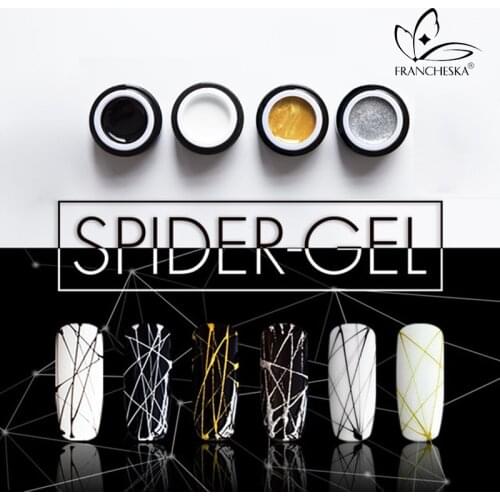 6 Colors 5ml Nail Drawing Gel Polish Varnish Painting Nail Art Line Thick Elastic Paint UV Gel Soak Off Spider Nail Gel