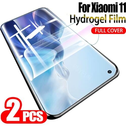 Hydrogel Film 2PCS For xiaomi 11 For xiao mi 11 Screen Protector Hydrogel Protective For xiaomi 10t pro lite 10t screen film