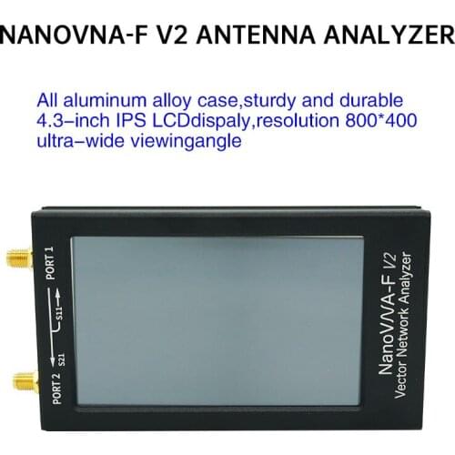 KKMOON NanoVNA-F V2 4.3 Inch IPS LCD Display Vector Network Analyzer S-A-A-2 Antenna Analyzer Short Wave HF VHF UHF Meter