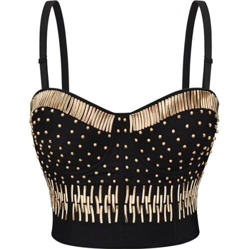 Corset Gothic Sexy Camisole Top Women Solid Fashion High Waist Slim Crop Top Woman Party Temperament Commute Camisole Female Top