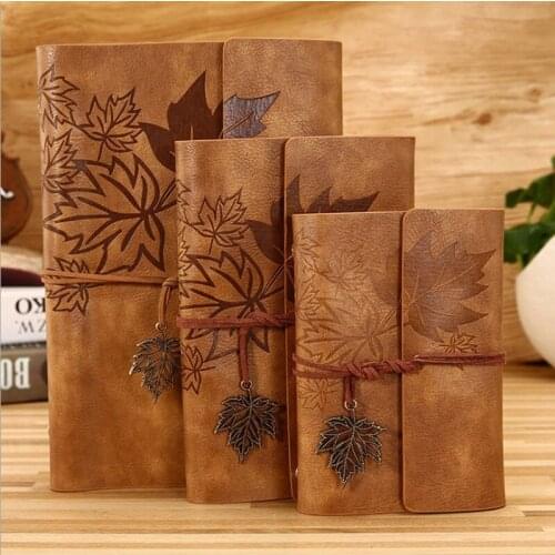 Leather European-style retro strap loose-leaf travel hand account book simple notebook stationery student diary thick