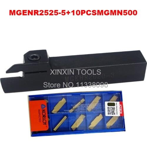 MGEHR2525-5 1pcs+ 10pcs MGMN500-M = 11pcs/set CNC lathe tools NC3020/NC3030 Machining steel Free shipping