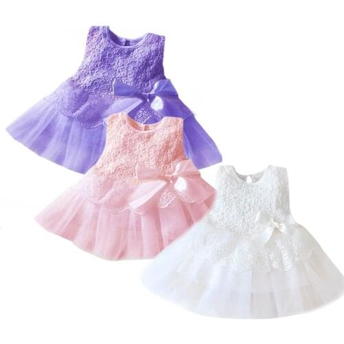 Pretty Flower Chiffon Dress Beach Princess Outdoor Sleeveless Pink/white/purple Lace Lovely Comfortable Cute Princess Dress