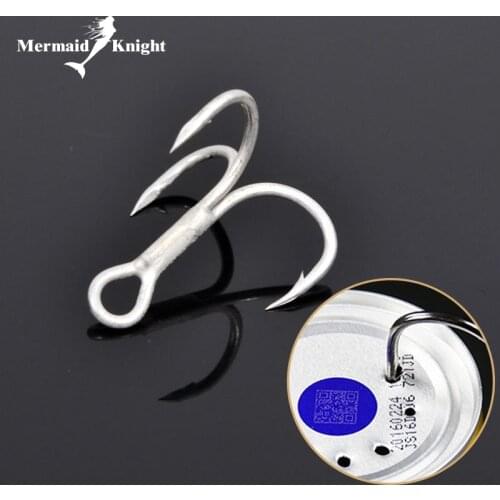 MK Brand 20pc/lot Treble Type Fishing Hook 4/6/8# High Carbon Steel Lure Hook Fishing Tackle Fishing Equipment