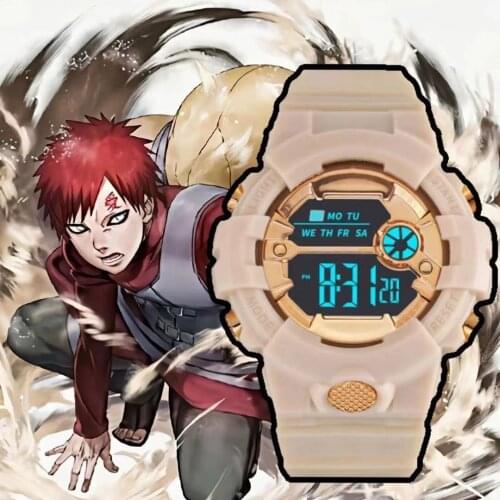 Action Anime Naruto Trendy Watch Toys For Children Cosplay Ninjia Sasuke Gaara Itachi Cool Watches Creative Gift For Student Toy