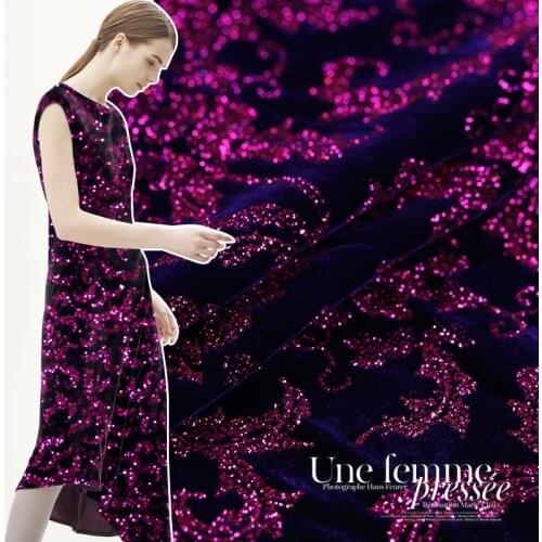 Autumn and winter bronzing silk velvet cloth velvet cheongsam dinner dress fabrics light and comfortable Joe velvet cloth