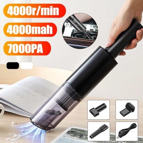 Portable Wireless Car Vacuum Cleaner Handheld Rechargeable Vaccum Cleaner 7000PA 120W 4000mah Home/car dual-use With 3 Nozzles