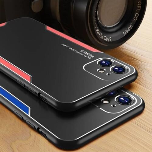 Luxury Matte Titanium Alloy Back Case for iPhone 11 12 Mini 7 8 6 6S Plus XS Max XR Cratch Resistant Shockproof Protective Cover