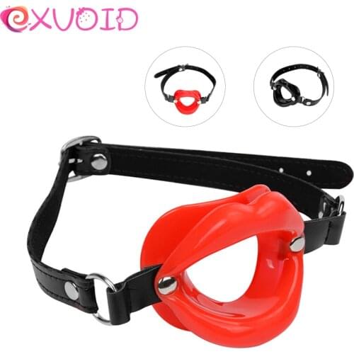 EXVOID Open Mouth Gag BDSM Bondage Lips Shape Silicone O Ring Mouth Plug Restraint Oral Fixation Sex Shop Sex Toys for Couples