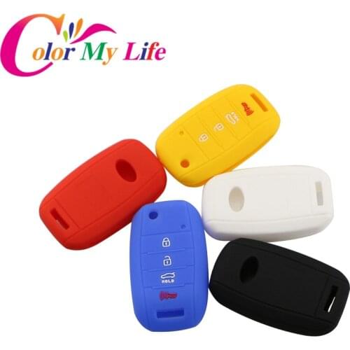 Color My Life Car-Styling Silicone Remote Folded Key Protector Case Cover for Kia Sorento Carens K2 K3 K4 K5 Accessories