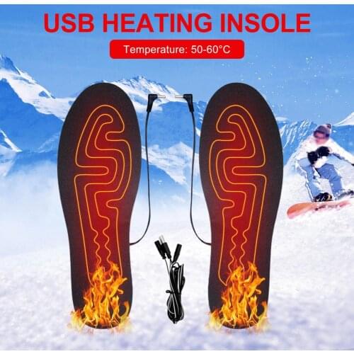 5V USB Heated Shoe Insoles Washable Heating Insoles Rechargeable Electric Heated Insoles Warm Shoes Insoles Mat Camping Hiking