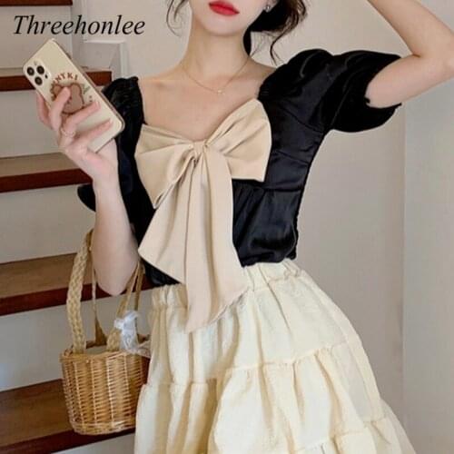 Threehonlee Short Sleeve Blouses
