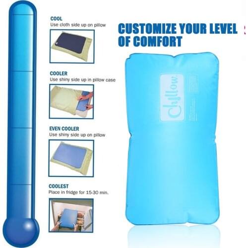 Comfortable Summer Cool Therapy Help Sleeping Aid Pad Mat Muscle Relief Cooling Gel Pillow Ice Pad Massager Water Pillows