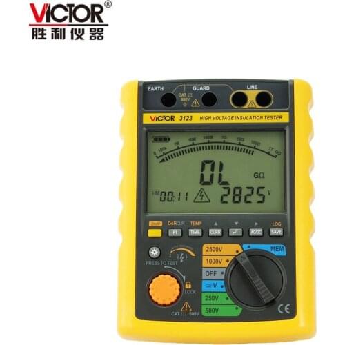 Victor VC3123 High Voltage Megohmmeter Digital Insulation Resistance Tester 250V~2500V