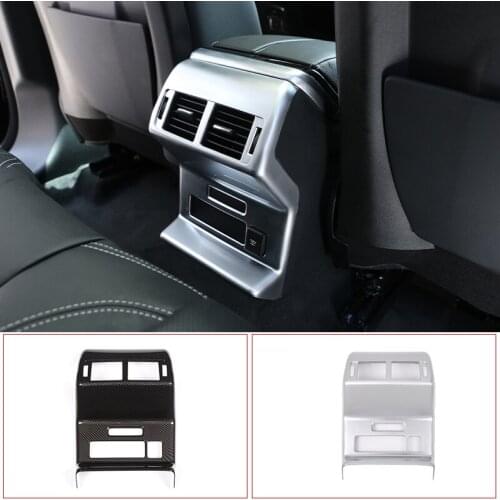 Car Rear Armrest Air Condition Outlet Trim Panel Cover ABS Chrome For Land Rover Range Rover Velar 2017-2021 Interior Accessory