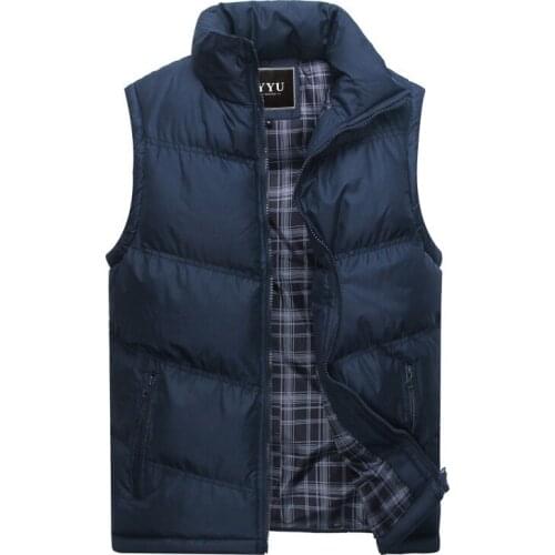 Mens Jacket Sleeveless Vest New Fashion Thicken Cotton Vest Autumn Warm Vest Winter Male Waistcoats Men Casual Windbreakers 4XL