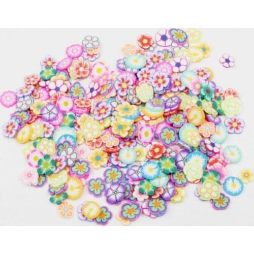 10g/lot Flowers ​​Leaves Polymer Clay Colorful For DIY Crafts Tiny Cute about 6mm plastic klei Mud Particles Assorted