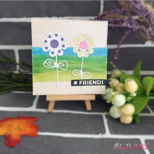 2Pcs/Set Flower Metal Cutting Dies Stencils for DIY Scrapbooking Stamp/photo album Decorative Embossing DIY Paper Cards