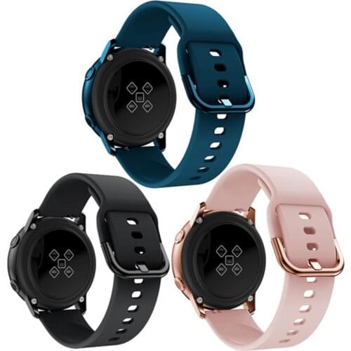 3pack Silicone Original sport watch band For Galaxy watch active 2 44mm 40mm smart watch strap For active 2 Replacement