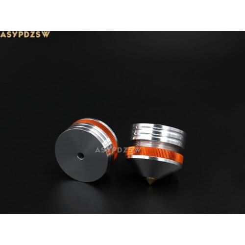4PCS 39*33 Aluminum Silver sound machine feet Power amp spikes Speaker shock pads damping spikes