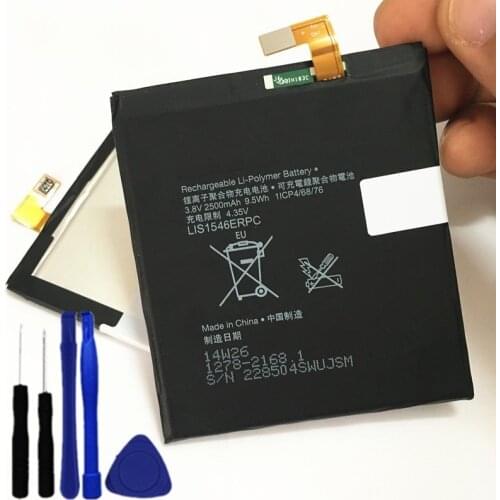 C3 T3 LIS1546ERPC 2500mAh Battery For Sony Xperia C3 T3 S55T S55U D2502 D2533 M50W D5103 Battery + Tools