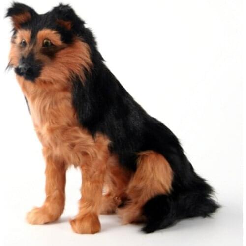 Big simulaiton wolfhound dog toy polyethylene&fur sitting dog doll gift about 23x15x25cm 1824