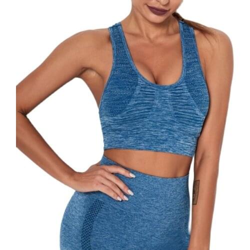 Womens Padded Sports Bra Tank Tops Seamless Sports Running Workout Gym Fitness Sexy Bra High Impact Padded Underwear Vest Tank