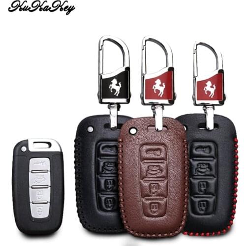 KUKAKEY Genuine Leather Key Case Cover For Kia KX3 KX5 K3S RIO Ceed Cerato Optima K5 Sportage Sorento K2 Soul K3 Car Styling