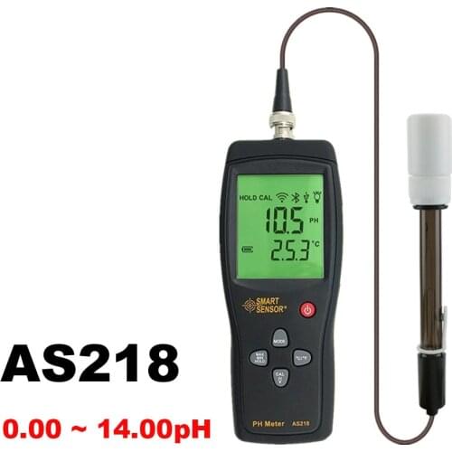 Digital PH meter Soil ph Meter PH tester Smart Sensor AS218 0.00~14.00pH Moisture measuring instrument Water PH acidity meter