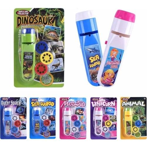Kids Projector Flashlight Story Book Parent-child Interaction Early Education Luminous Toy Dinosaur Toy Child Projection Lamp