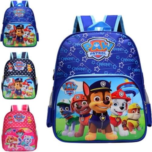 Paw Patrol Dog Toys Kids Cartoon School Backpack Boys Girls doll Action Figures Model Puppy Patrol Rescue Vehicles Set Gifts