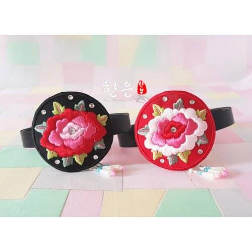 South Korea Imported Korean Costume Headdress Stage Performance Headdress Embroidered Headdress Hair Bands for Women