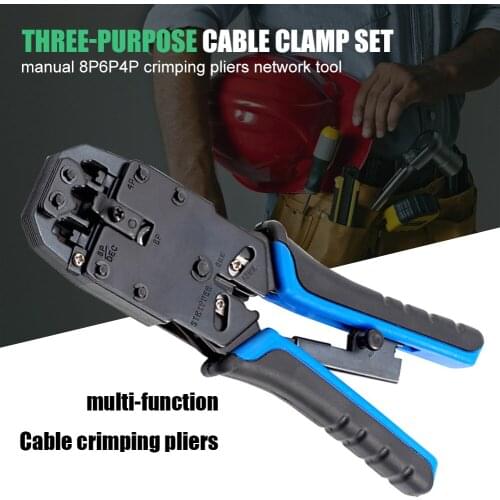 4P/6P/8P Network Ratchet Multifunctional Crimping Plier Ethernet Telephone Wire Stripper Ethernet Network Repair Clamp Tools New