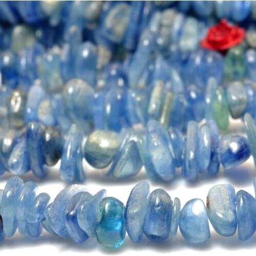Natural Blue Kyanite Smooth Pebble Chips Loose Beads Wholesale Gemstone Semi Precious Stone Bracelet Necklace Jewelry Making