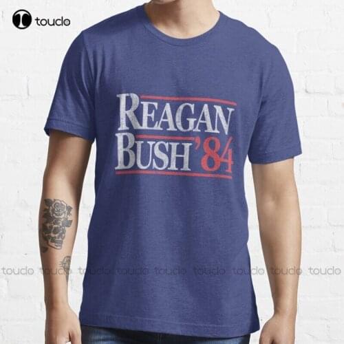 New Vintage Reagan Bush 1984 T-Shirt T-Shirt MenS Athletic Shirts & Tees Cotton Tee Shirt S-5Xl