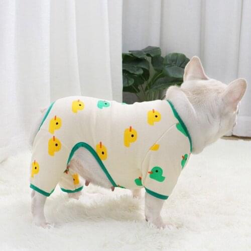 Cute Cartoon Dog Pajamas French Bulldog Clothes Winter Pug Dog Clothing Pyjama Sleepwear Schnauzer Pet Costume Outfit Dropship