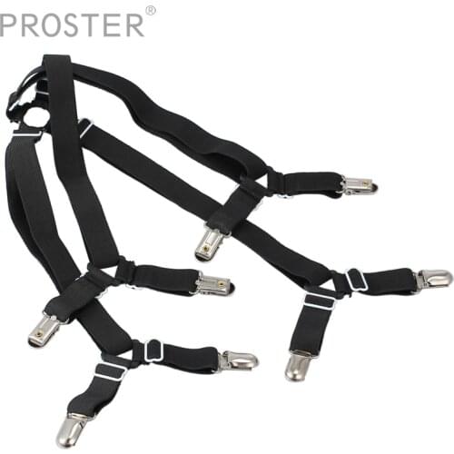 Proster Crisscross Adjustable Bed Fitted Sheet Straps Suspenders Gripper Holder Fastener Fixing Non-Slip Strap Bed Sheet Holder