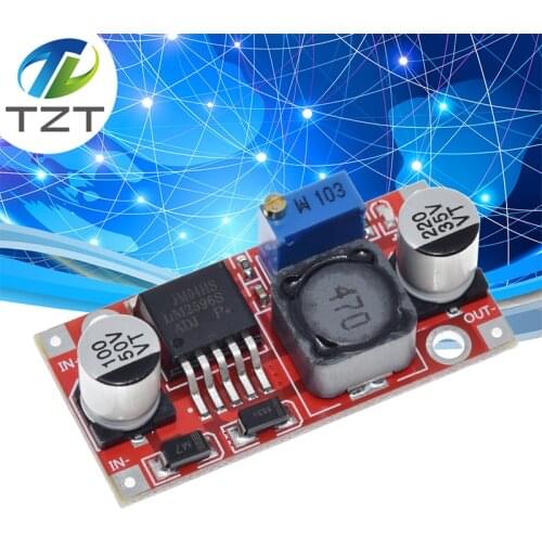 LM2596S DC-DC 3.6-46V 3A adjustable step-down power Supply module With reverse connection protection 5V voltage regulator RED