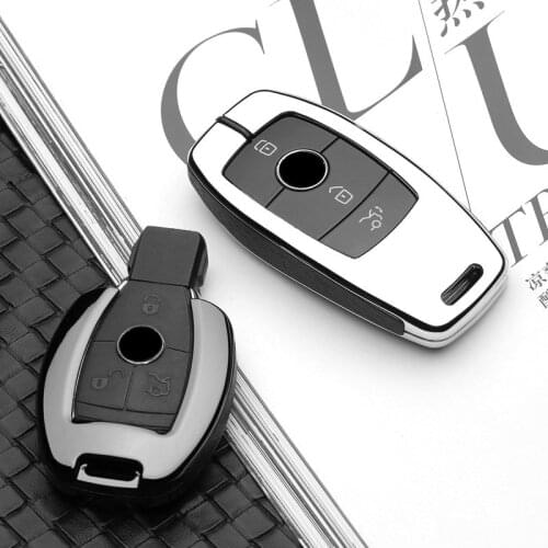 For Mercedes Benz E Class W213 S Class Smart Auto Car Key Case Cover Fob Keychain Chain Holder Ring Holder for Benz Accessories