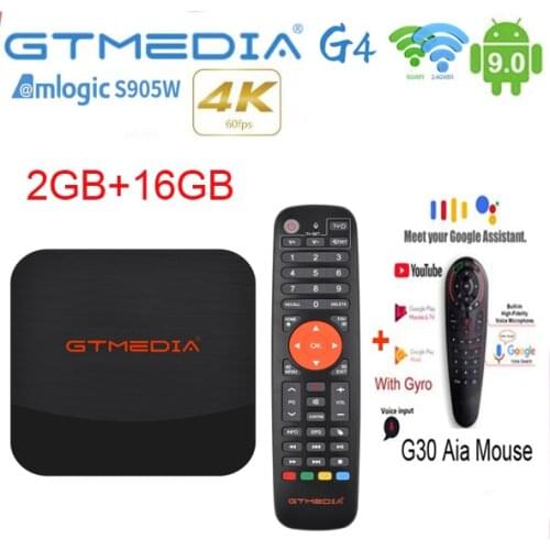 GTMEDIA G4 Amlogic S905W Android Smart Box Media Player Built in WiFi Bluetooth voice remote netf1ix 4K TV BOX Set Top BOX