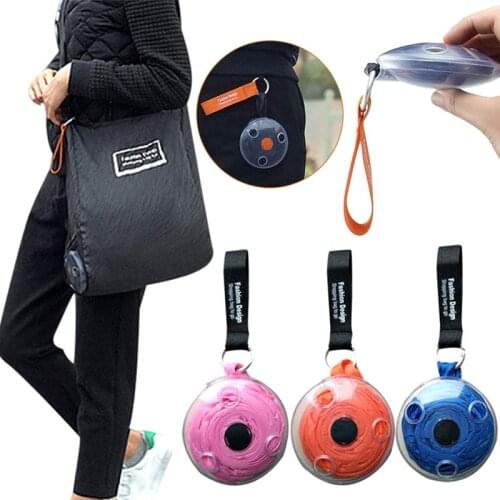 New Hot-selling Ultra-small Portable Folding Retractable Storage Bag Multifunctional Small Disc Supermarket Shopping Bag