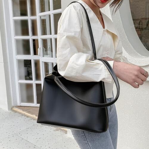 Tote Bag Women Shoulder Bag Female Backpack Handbag Luxury Fashion 2021 PU Leather Simple All-match Solid Color High Capacity
