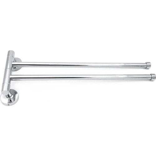 2 Rods Bathroom Towel Bars Stainless Steel Rotating Towel Racks Bath Ball Holders, Kitchen Scouring Pad Rag Rack Storage Shelf