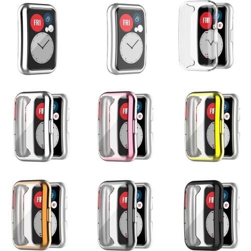 Hard PC Protective Cover For Huawei Watch Fit Case Full Screen Protector Shell Bumper Plated Cases For Huawei Fit Watch