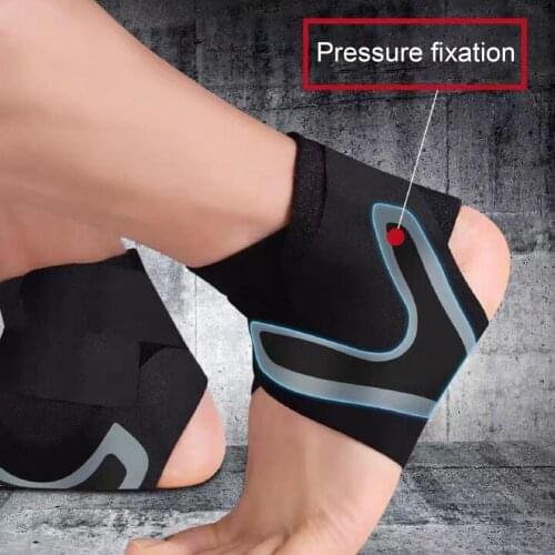 1 Pair Elastic Ankle Support Guard Anti-Sprain Protective Sleeves Foot Bracer Bandage for Outdoor Basketball Football Sports