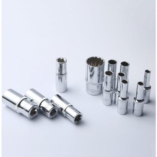 1pc 1/2 Inch Long 12 Points Teeth Deep Socket For Ratchet Nut Removal Sleeve Tool Wrench Head Auto Repair Hand Tools