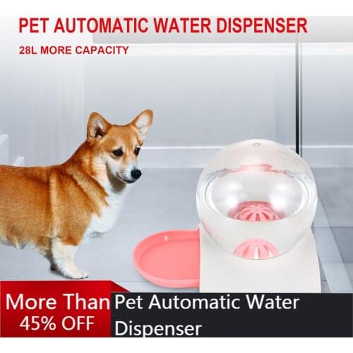 2.8L Pet Cat Dog Bubble Automatic Water Feeder Fountain for Pets Water Dispenser Large Drinking Bowl Cat No Electricity Drink