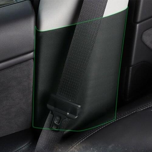 2 Pcs Scuff Plates Interior B-Pillar Protection Cover Scratch Resistant Model 3 Matte Black Styling Covers Accessories
